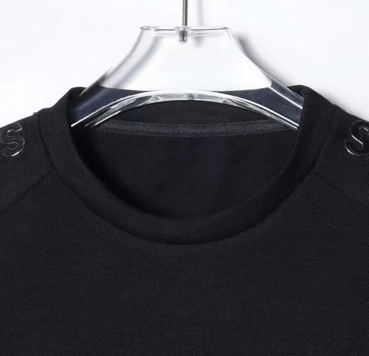 2326夏季新款金属字母拼接男士上衣时尚百搭圆领T恤简约宽松短袖 商品图2