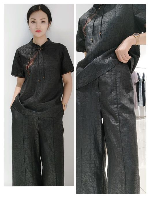 488207香云纱九分阔腿裤 商品图0