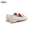 Safiya/索菲娅2024复古金属扣真皮石头纹通勤单鞋 SF41112413 商品缩略图9