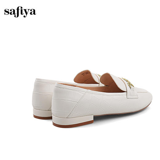 Safiya/索菲娅2024复古金属扣真皮石头纹通勤单鞋 SF41112413 商品图9