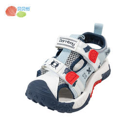 贝贝怡童鞋2022夏季男童凉鞋小童宝宝儿童凉鞋防滑魔术贴ZB2DX020