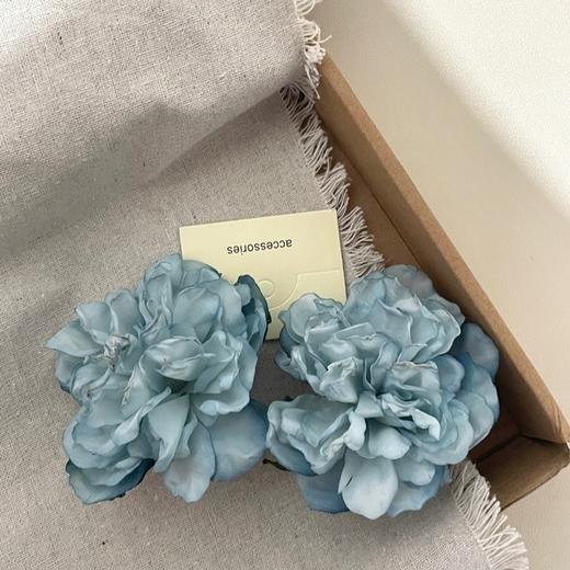 【拍照氛围感神器，古风牡丹花发夹】发夹焦边干枯牡丹氛围感，拍照鸭嘴夹侧边气质发饰头饰品QQ 商品图4