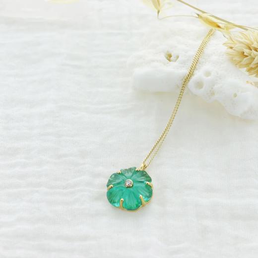 北京仓｜Leticia Ponti-Collier Iris-磷灰石色 水晶 花朵 项链［法国设计师］ 商品图0