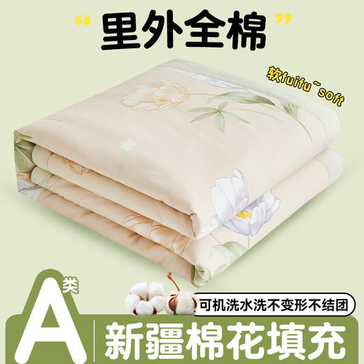 【新疆全棉空调被】夏天夏凉被纯棉被子被薄款棉被芯可机洗夏被 商品图1