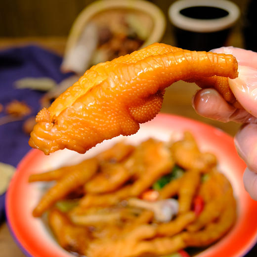 闽味蒜蓉有骨鸡爪卤味带骨蒜香鸡脚400g 商品图3