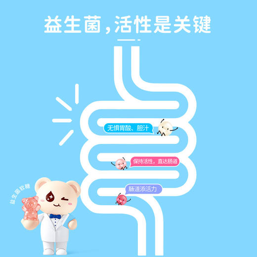 【4袋益生菌软糖+1瓶叶黄素+1瓶DHA】贝欧宝益生菌软糖  美国进口活性菌  明星同款 商品图1