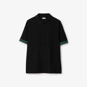 BURBERRY 巴宝莉 男士马术骑士徽标棉质短袖 Polo衫 黑色 8082127 A1189