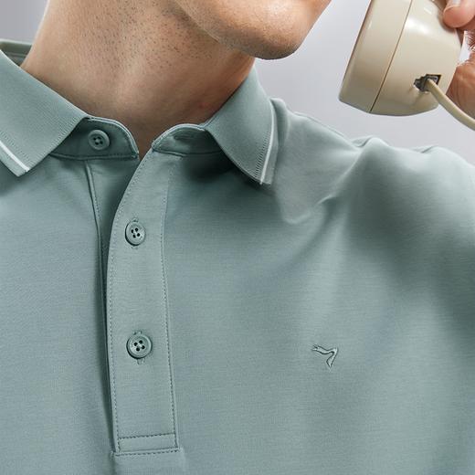 【不变形领】【5A抗菌2A防螨】柒牌男士短袖polo衫夏季新款冰爽棉透气休闲上衣	126T70380 商品图2