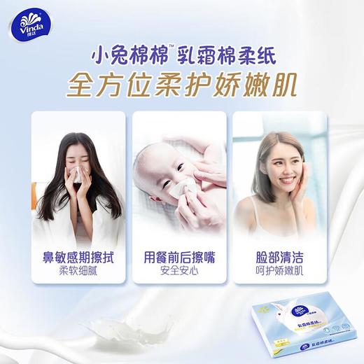 维达小兔棉棉乳霜棉柔纸3层S码40抽/包 商品图2