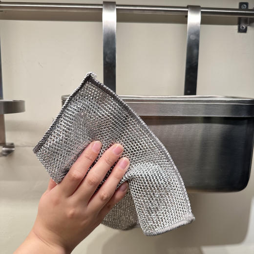 【送10片】米可马银丝洗碗布10片|一片=钢丝球+百洁布+木浆海绵，刷净家里锅碗瓢盆 商品图0