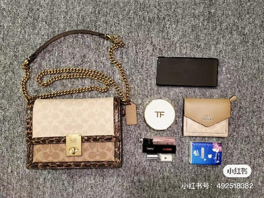 Hutton哈顿牛皮链条小方包单肩斜挎包 商品图4