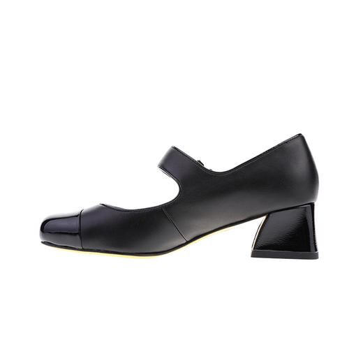 sheme蝶雨彩虹系列水晶扣饰点缀皮料拼接优雅时尚女士玛丽珍单鞋可定制 商品图1