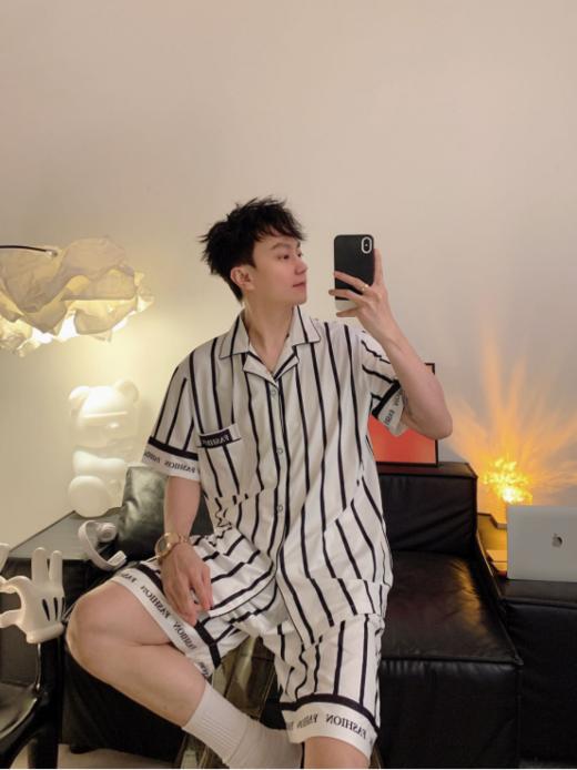 🍹【升级版轻奢高级感定制夏季男士套装】🌈1、版型超正 面料舒适 走线工整高品质 🌸上身质感特別棒自带高级感 🔥 商品图2