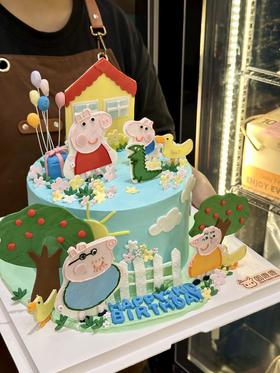 小猪佩奇翻糖定制 