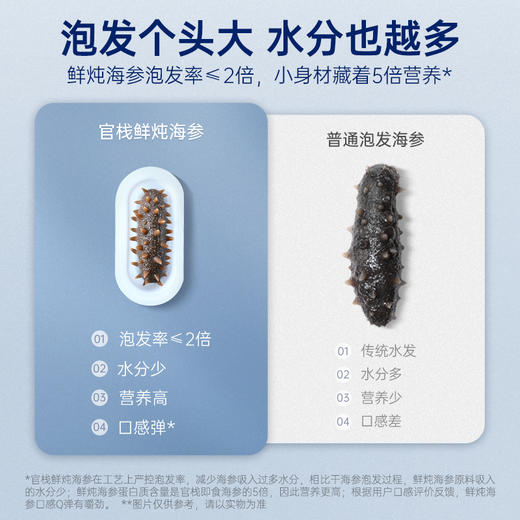 【腾讯专享 | 官栈鲜炖海参】官栈 7S系列海参 鲜炖即食大连海参辽参滋补 顺丰包邮（140g/7根）周套餐 商品图3