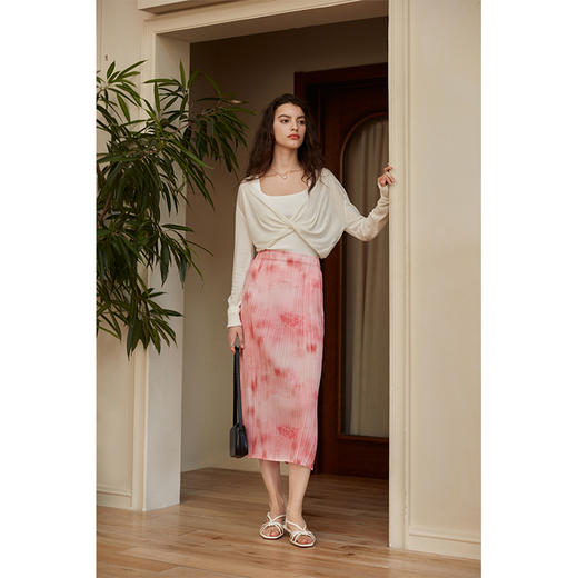 （合作款）HeyDress粉色晕染半身裙 商品图1