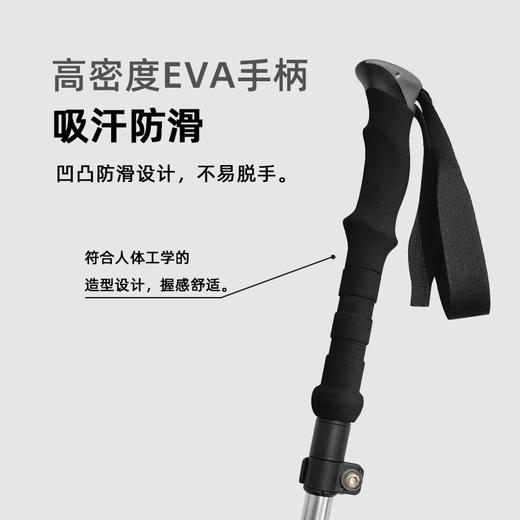趣游帮   超轻可折叠碳纤维登山杖   Q613 商品图3