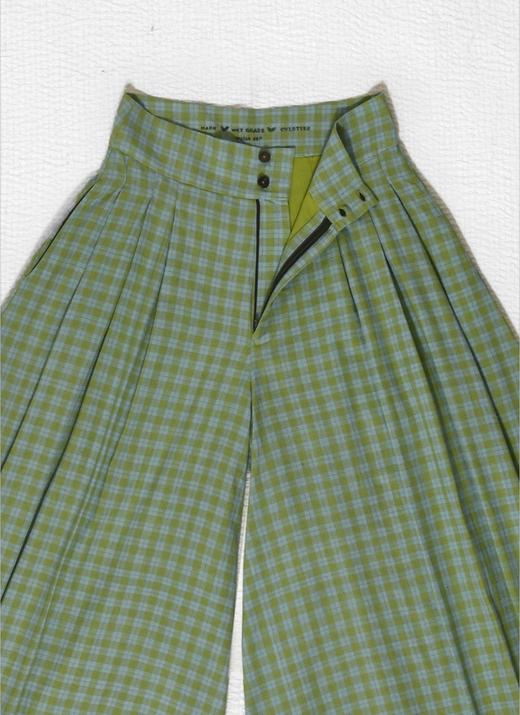 MAKU textiles｜格子图案阔腿裤裙裤(棉衬里) 商品图12