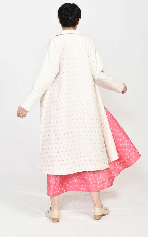 MAKU textiles｜丝棉粉印花长外套大衣 商品图7