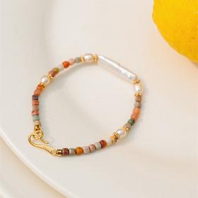 ELOANE GALLERY 落岸原创彩色半宝石天然珍珠手链小众设计串珠丨【本商品不支持使用优惠券】