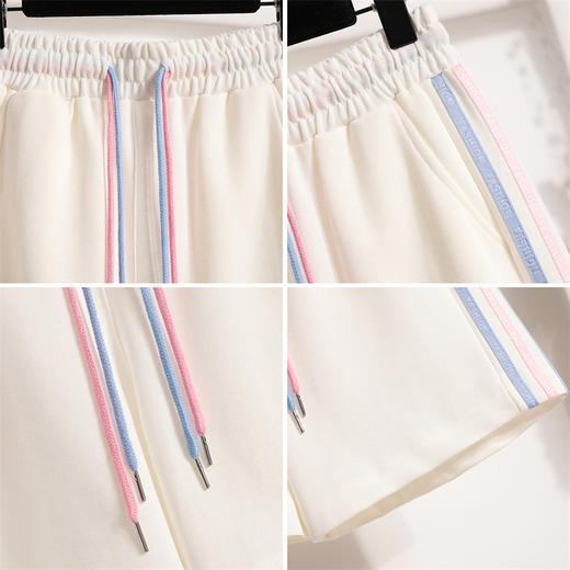 「三款配色！立体显瘦」夏季2024新款运动休闲短裤 女好搭阔腿宽松大码五分裤女中裤ins潮下装 商品图3