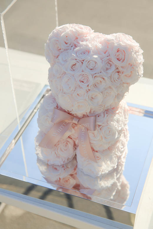 粉色玫瑰熊永生花礼盒 商品图0
