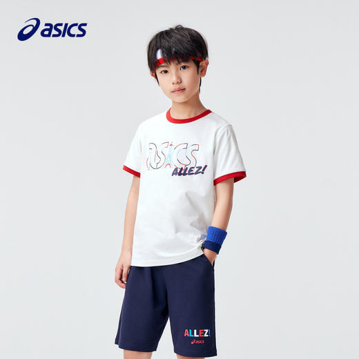 ASICS/亚瑟士童装2024儿童夏季短袖短裤套装宽松休闲吸汗运动套装 商品图0