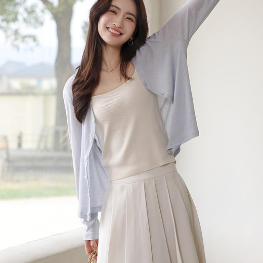 莱赛尔天丝醋酸开衫 尽显春夏清凉感 6色可选 薄款外穿空调衫 纽扣防晒长袖 商品图5