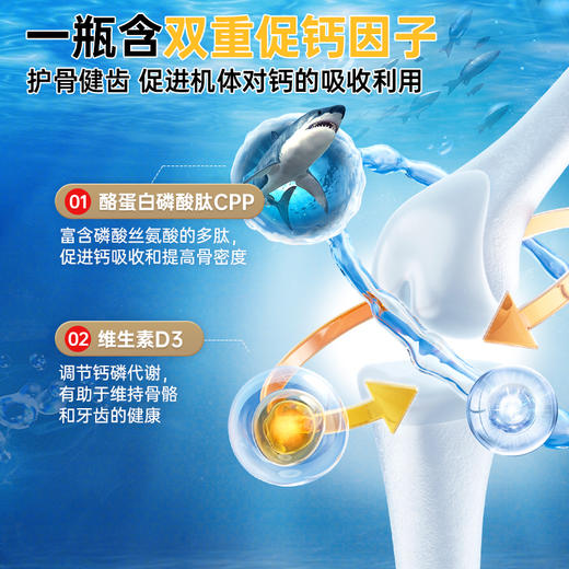 【犬猫通用X】（1瓶200片）爪爪博士狗狗猫咪通用钙片补钙卵磷脂促进发育强健骨骼鲨鱼软骨素乳钙片 商品图1