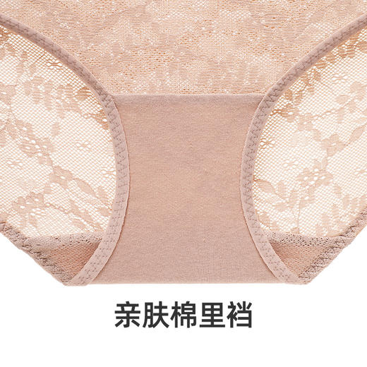 Daily Lace3.0遐内裤女新款不夹臀棉感双弹蕾丝款薄款中腰平角裤 商品图4