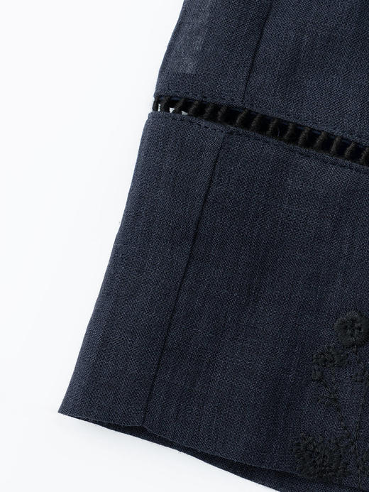 COCO ZONE 夏季圆领系带衬衫轻薄透气长袖上衣CC1B1256 商品图9