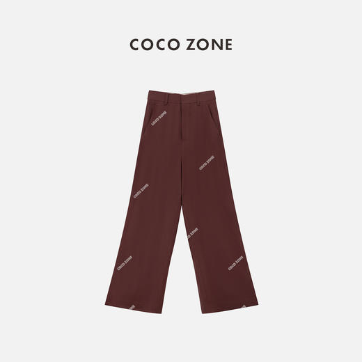 COCO ZONE"红酒裤”夏季宽松显瘦休闲裤百搭直筒阔腿裤CC1B1268 商品图0
