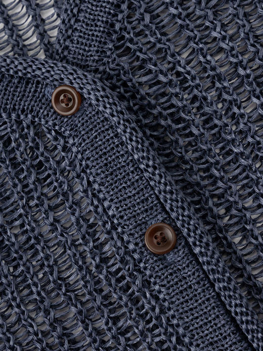 COCO ZONE 夏季V领单排扣针织衫百搭长袖上衣CC1B1245 商品图5