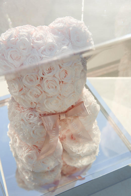 粉色玫瑰熊永生花礼盒 商品图5