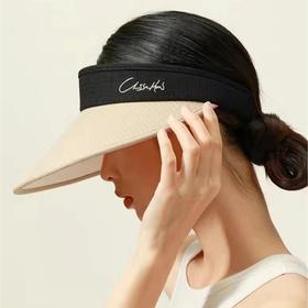 2024新款夏季小香风遮阳帽防紫外线休闲空顶帽女款大帽檐防晒帽子