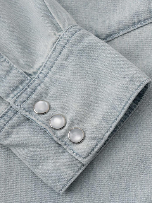 COCO ZONE “海伦衬衫”休闲翻领单排扣衬衫百搭长袖上衣CC1B1241 商品图6