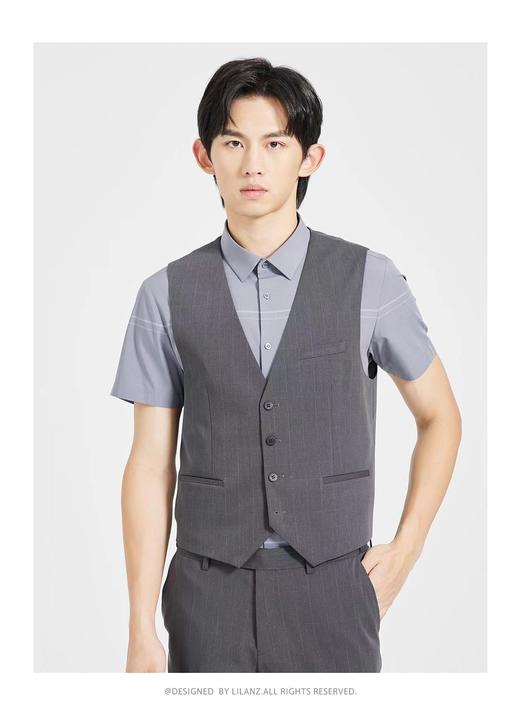 4F【利郎】Lessismore 青年精英-西服（三件套/长裤）-青灰色 商品图2