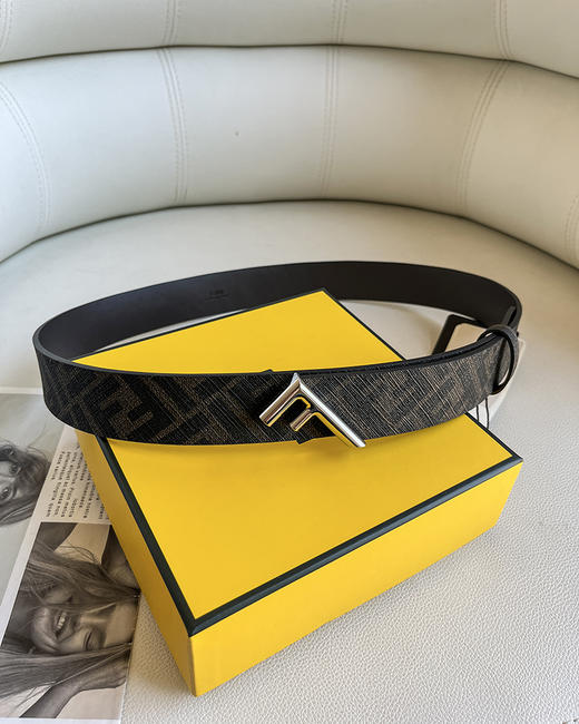 现货 THS 5.18-无 芬迪家 男士 FF钉扣双面用腰带 男士皮带 CR214 商品图9