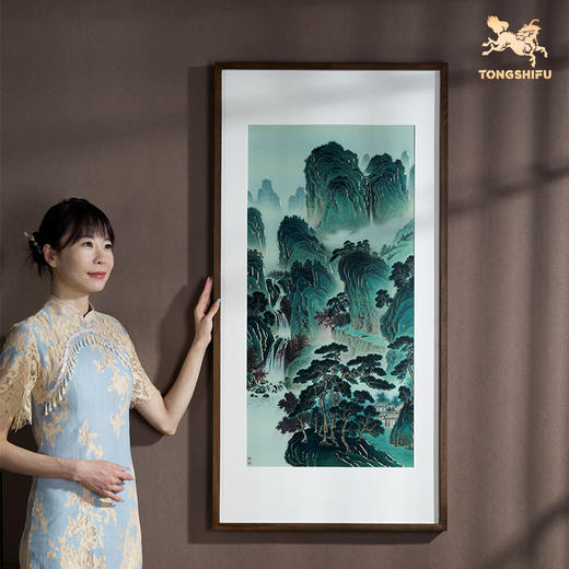 铜师傅 手工錾刻 铜雕画《云岭飞泉》客厅玄关画沙发背景墙装饰画 商品图6