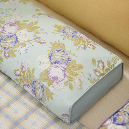 法式玫瑰小长方枕旅行便携小成人枕纯荞麦壳 商品图1