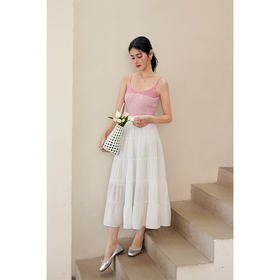 HeyDress花边半身裙女夏季法式高腰宽松A字半裙优雅浪漫感裙子