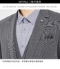 4F【利郎】Lessismore 青年精英-西服（三件套/长裤）-青灰色 商品缩略图3
