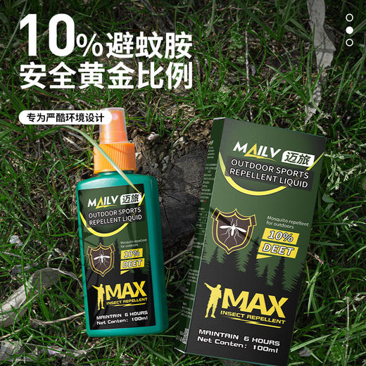 【拍1发2 驱蚊12小时！硬核驱蚊！】2024驱蚊神器！德国人都用它！驱蚊喷雾户外神器！野外丛林也不怕！无惧蚊虫，10%驱蚊安全成分！全面守护！-LC17XP03 商品图1