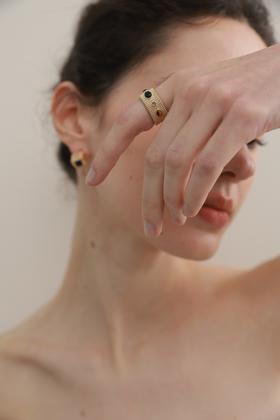 SOL DE VERANO 格兰纳达系列虎石黑玛瑙戒指