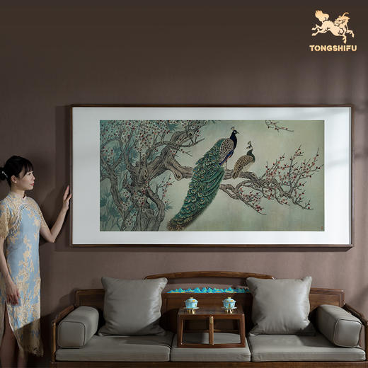 铜师傅 手工錾刻 铜雕画《满堂彩》客厅玄关画沙发背景墙装饰画 商品图6