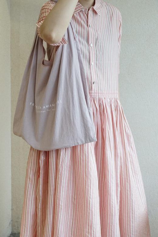 MAKU textiles｜真丝条纹衬衫领连衣裙 商品图10