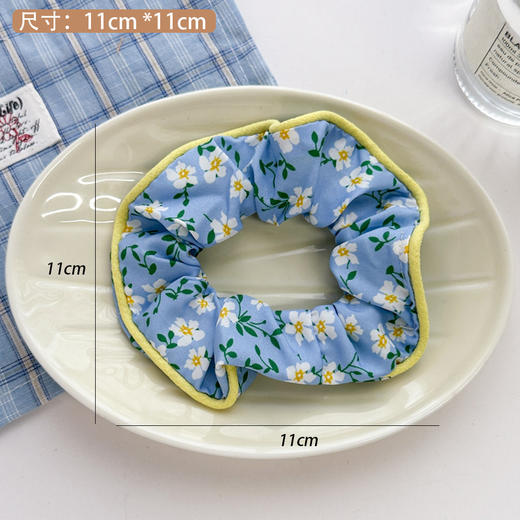 【小清新风格❗️高级感布圈】韩风发饰多种款式任选，高级感头饰布圈，碎花格子撞色大肠发圈女 商品图3