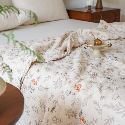 【A类母婴级纯棉】双层皱皱纱夏被 全棉可机洗水洗裸睡床品 夏季空调被 商品图6