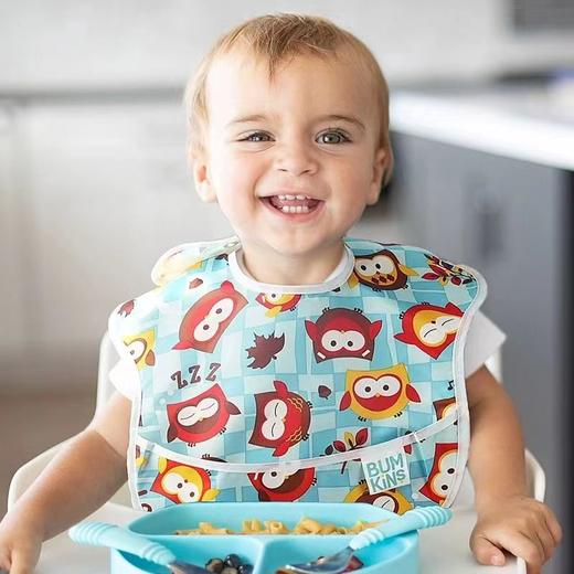 美国Bumkins围兜婴儿防水吃饭口水兜辅食喂饭儿童围嘴防脏宝宝食饭兜 商品图5