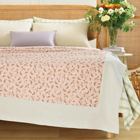 月季系列亚麻夏凉被空调盖毯简约纯棉亚麻床品